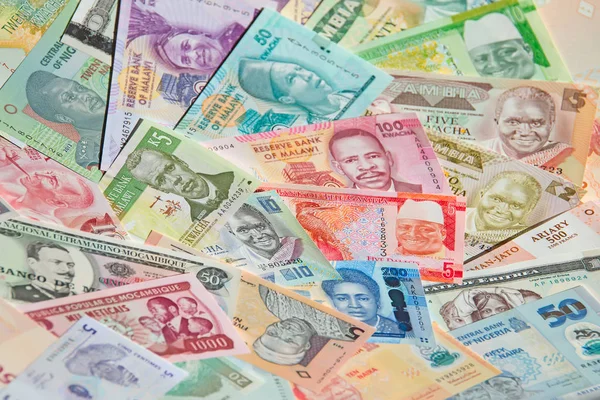 Variety of the African banknotes — Stock Photo, Image