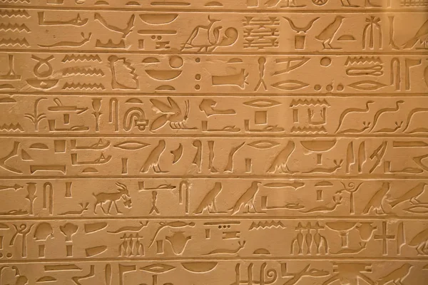 Egyptian hieroglyphs on the wall — Stock Photo, Image