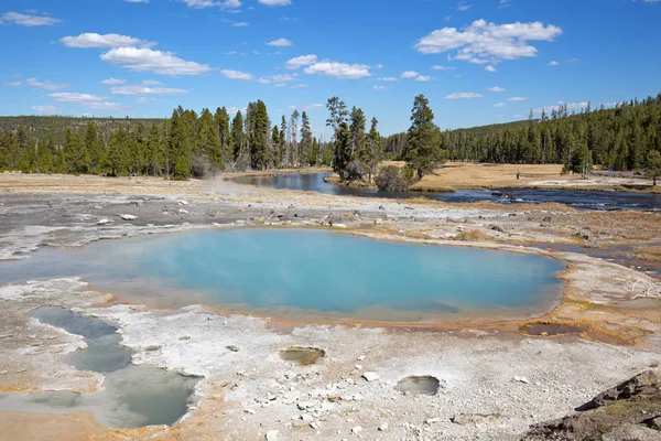 Varm pool i Yellowstone National park — Stockfoto