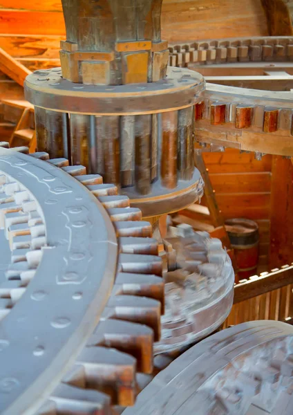 Nahaufnahme der Windmühlenmechanik — Stockfoto