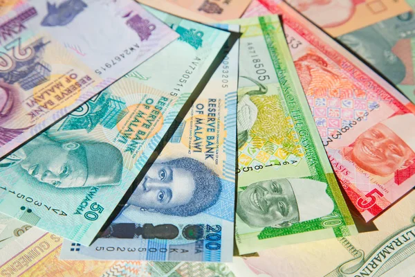 Різноманітність африканських банкнот — стокове фото