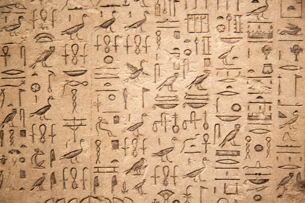 Egyptian Hieroglyphs on wall