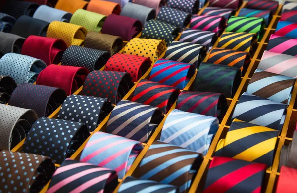 Tie collection in shop — Stock Photo, Image