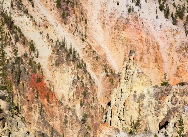 Waterval en een canyon in Yellowstone — Stockfoto