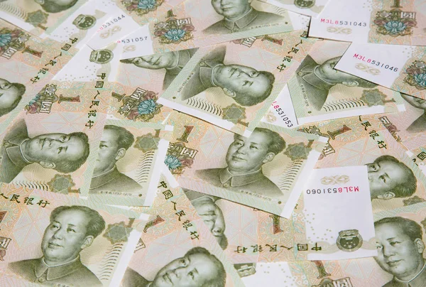 Collectie van chinese bankbiljetten — Stockfoto