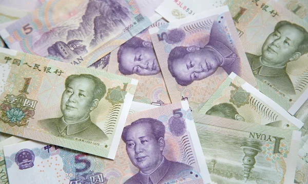 Collection of chinese banknotes — Stock Photo, Image