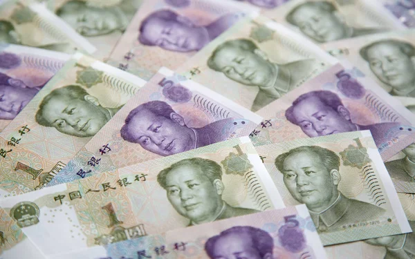 Collection of chinese banknotes — Stock Photo, Image