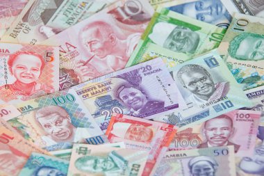 Arka plan olarak Afrika banknotlar