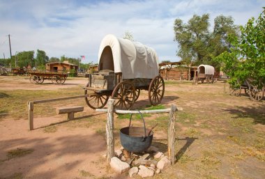 Historical outpost of the Wild West Pioneers 