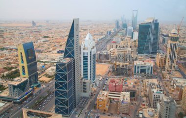 Riyad şehrin havadan görünümü 