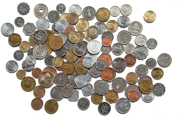 Oude verspreid munten — Stockfoto