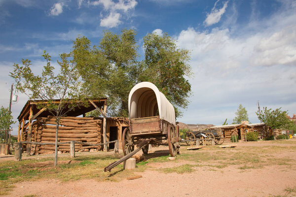 Historical outpost of the Wild West Pioneers 