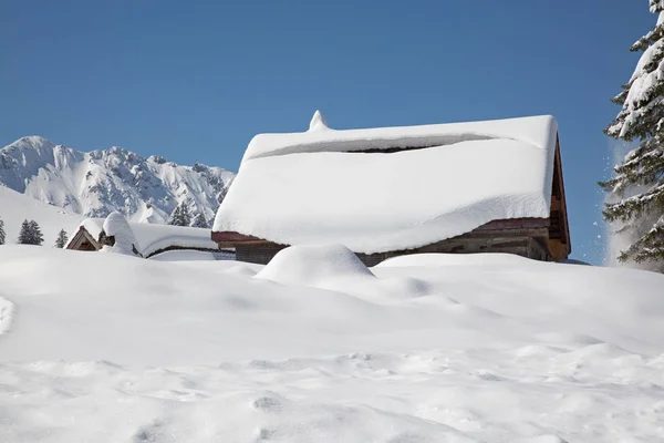 Inverno nelle Alpi svizzere — Foto Stock