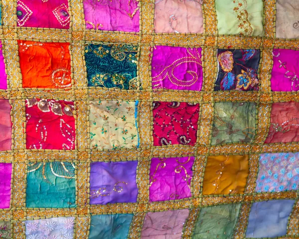 Colorful crazy quilt — Stock Photo, Image