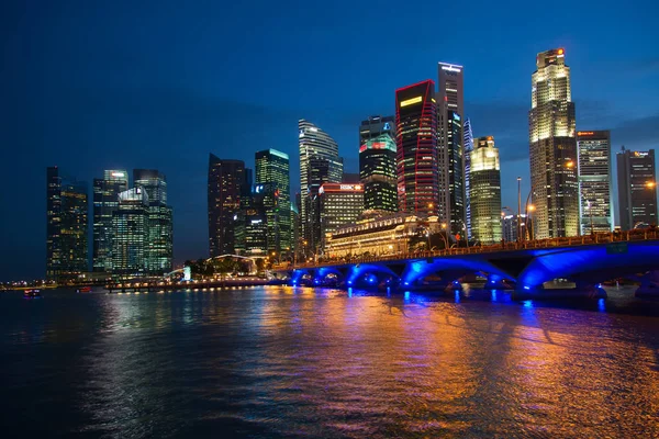 Singapore centro città paesaggio — Foto Stock