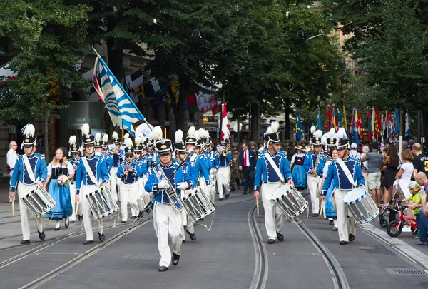 Schweiziska nationaldagen parad — Stockfoto