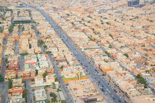 Aerial view of Riyadh downtown 