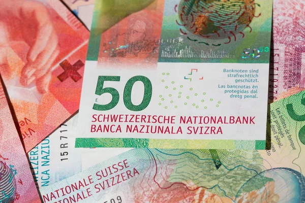 New swiss banknotes — Stock Photo, Image