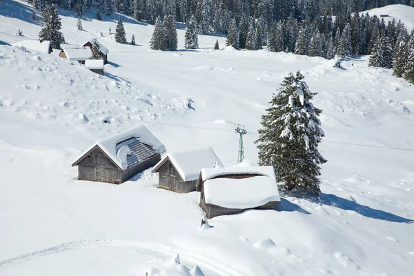 Inverno nelle Alpi svizzere — Foto Stock