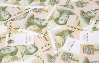 Çin banknotlarının koleksiyonu.