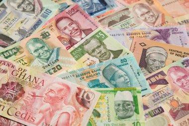 Arka plan olarak Afrika banknotlar