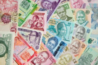 Arka plan olarak Afrika banknotlar