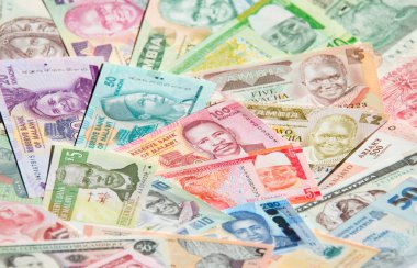 Arka plan olarak Afrika banknotlar