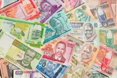 Arka plan olarak Afrika banknotlar
