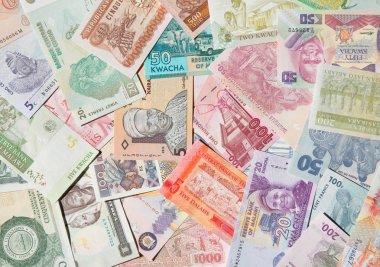 Arka plan olarak Afrika banknotlar
