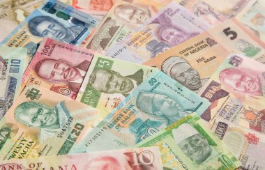 Arka plan olarak Afrika banknotlar