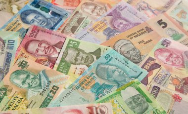 Arka plan olarak Afrika banknotlar