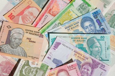 Arka plan olarak Afrika banknotlar