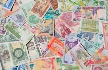 Arka plan olarak Afrika banknotlar