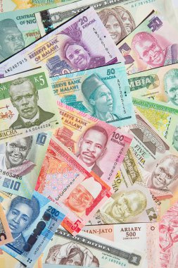 Arka plan olarak Afrika banknotlar