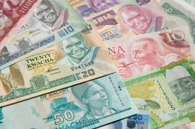 Arka plan olarak Afrika banknotlar