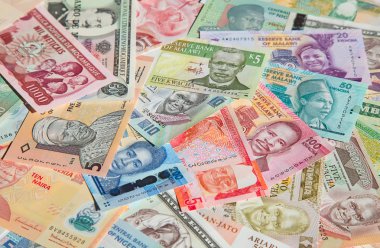 Arka plan olarak Afrika banknotlar