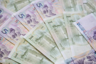 Çin banknotlarının koleksiyonu.