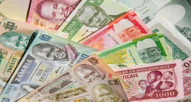 Arka plan olarak Afrika banknotlar