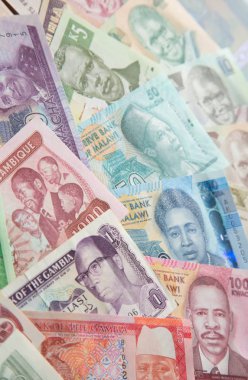 Arka plan olarak Afrika banknotlar