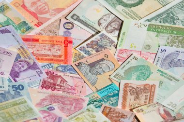 Arka plan olarak Afrika banknotlar