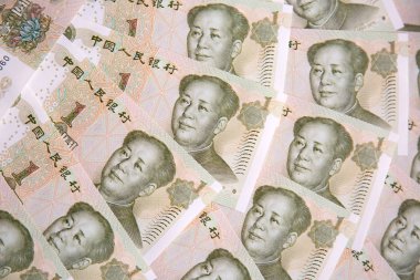 Çin banknotlarının koleksiyonu.