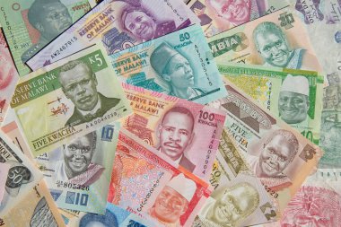 Arka plan olarak Afrika banknotlar