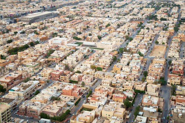 Aerial view of Riyadh downtown 