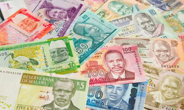 Africké bankovky jako pozadí — Stock fotografie