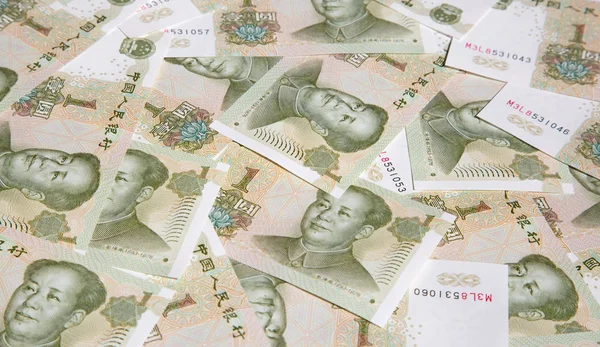 Çin banknotlarının koleksiyonu. — Stok fotoğraf