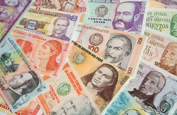 Billetes sudamericanos — Foto de Stock