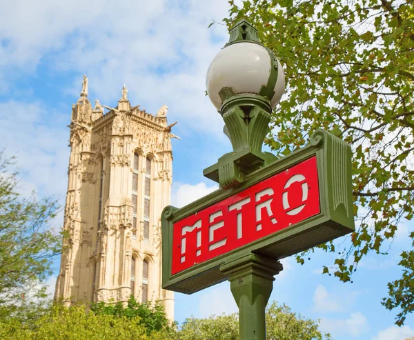 Paris metropolitain işareti — Stok fotoğraf