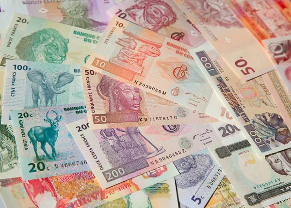 Billetes africanos como fondo — Foto de Stock