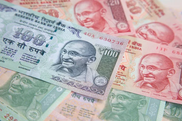 インドの紙幣の色 — ストック写真