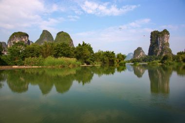 Li river in Guangxi Zhuang Region clipart